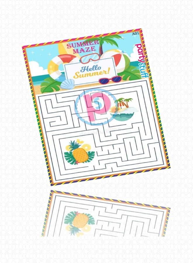 PartyStuff Paper Games - Summer Maze (16 Piece) - Image 2